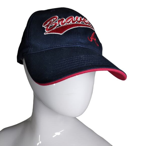 Genuine Merchandise Atlanta Braves Baseball Cap Blue and Red Adjustable - Picture 1 of 8